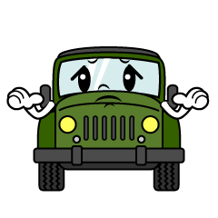 困るジープ