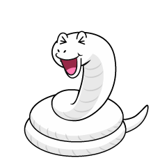 笑う白ヘビ