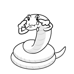 悲しい白ヘビ