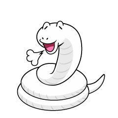 ほっとする白ヘビ