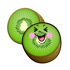 笑うカットキウイ