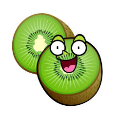 驚くカットキウイ