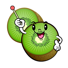説明するカットキウイ