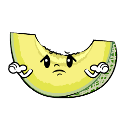 困る緑色メロン