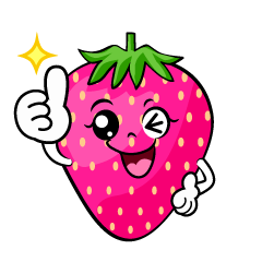 いいねするピンク苺