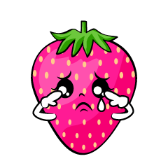 悲しいピンク苺