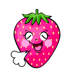 ほっとするピンク苺