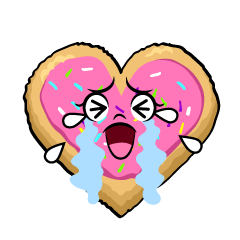泣くハートクッキー