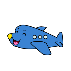 笑顔の小型ジェット