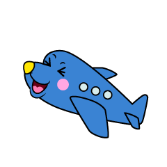 笑う小型ジェット