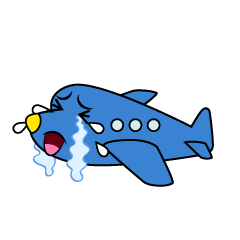 泣く小型ジェット