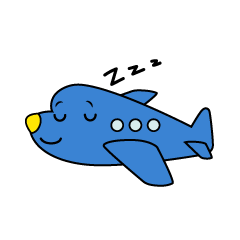 寝る小型ジェット