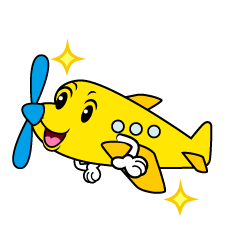 ポーズするプロペラ機