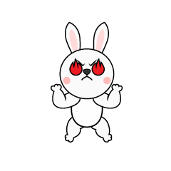燃えるウサギ