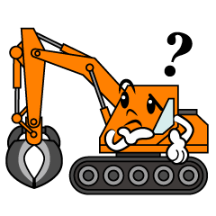 考えるビル解体車