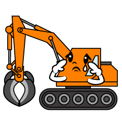 悲しいビル解体車