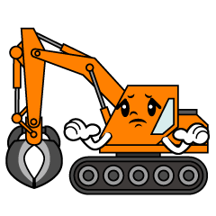困るビル解体車
