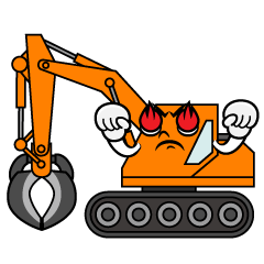 熱意のビル解体車