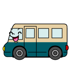 笑顔の宅配車