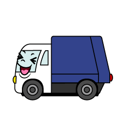 笑う清掃車
