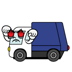 熱意の清掃車