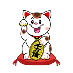 驚く招き猫