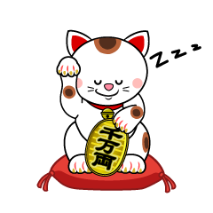 Sleeping Maneki-neko