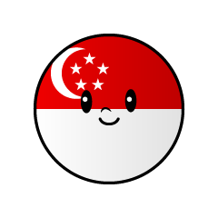 シンガポール国旗（丸型）