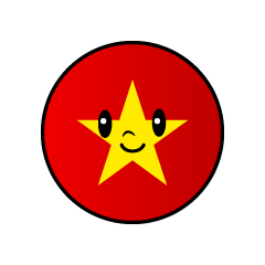 ベトナム国旗（丸型）