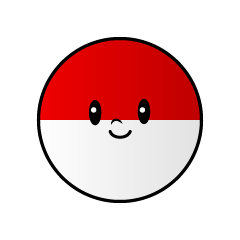 インドネシア国旗（丸型）
