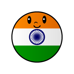 インド国旗（丸型）