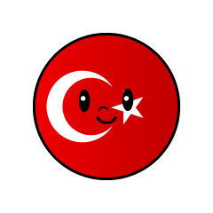 トルコ国旗（丸型）