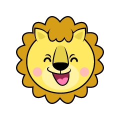 笑うライオン顔