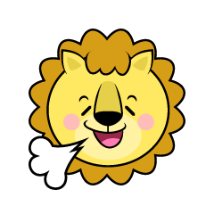リラックスするライオン顔