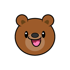 笑顔のクマ顔