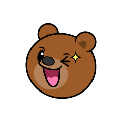 ウィンクするクマ顔