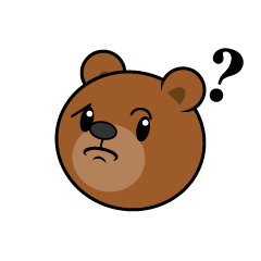 考えるクマ顔
