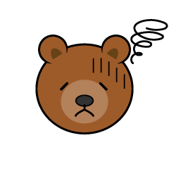 落ち込むクマ顔