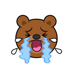 泣くクマ顔