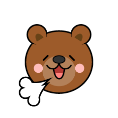 リラックスするクマ顔