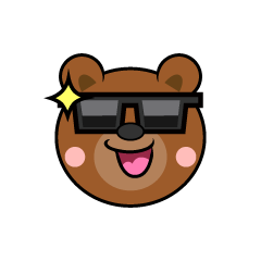 サングラスのクマ顔