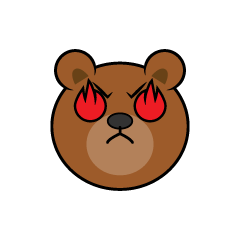 熱意のクマ顔