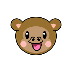 笑顔のサル顔