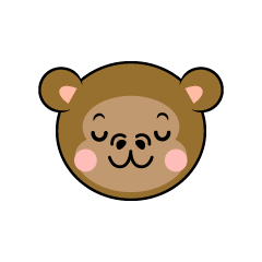 目をつぶるサル顔