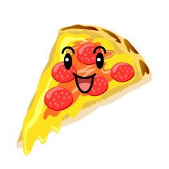 笑顔のピザ