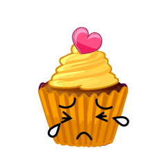 泣くカップケーキ