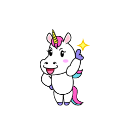 指差しするユニコーン