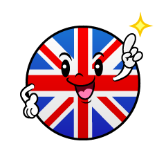 指差しイギリス国旗（丸型）