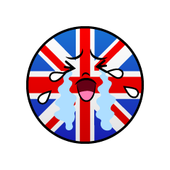 泣くイギリス国旗（丸型）