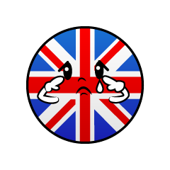 悲しいイギリス国旗（丸型）